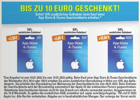 Bonusguthaben für iTunes-Karten: Bis zu 15 Prozent extra bei Kaufland (Update)