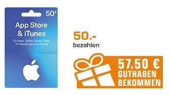 Bonusguthaben für iTunes-Karten: 15 Prozent extra bei Rewe & Saturn (Update)