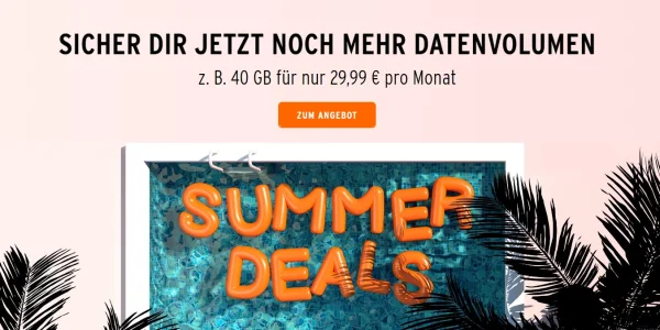 Mehr Datenvolumen: 40 GB LTE für 29,99 € und andere Deals bei otelo