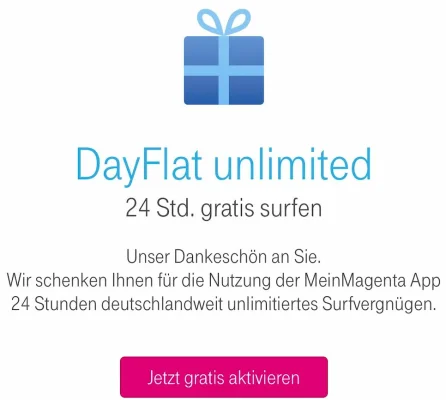 Telekom verschenkt im April DayFlat unlimited an Mobilfunkkunden