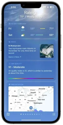 iOS 16.2 & iPadOS 16.2: Neue Funktionen für die Wetter App