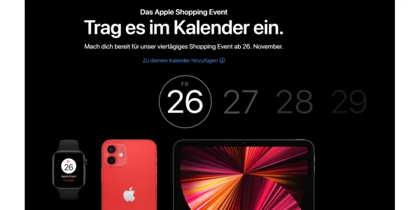Black Friday und Cyber Monday: Apple kündigt Aktionstage offiziell an