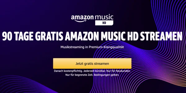 Fast 45 Euro sparen - Amazon Music HD für Neukunden 90 Tage gratis
