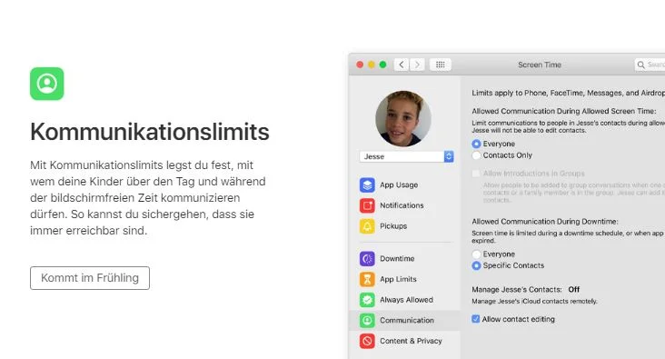 Apple verschiebt Kommunikations­limits & iCloud Drive Ordnerfreigabe auf kommenden Frühling