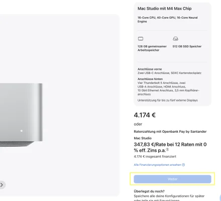 Mac Studio & Mac mini: Mit mehr RAM wird es eng, Apple nimmt keine Bestellungen mehr an