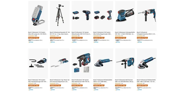 Bis zu 40% Rabatt auf Bosch Professional Werkzeuge und Messtechnik