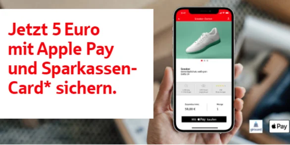 Apple Pay: Die Sparkasse schenkt ihren Kunden 5 Euro bei Käufen mit der Debitkarte & Sparkassen Card