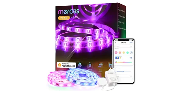 10 Meter RGB LED Streifen mit Apple HomeKit Steuerung, als Blitzangebot für 39,09€