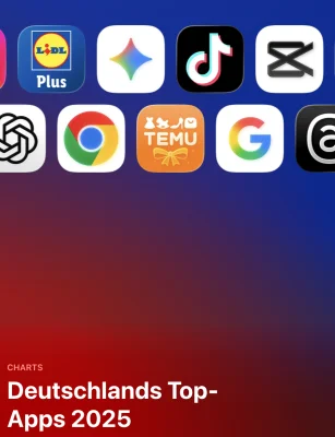 Die Highlights im App Store: Das sind die deutschen App-Charts 2025!