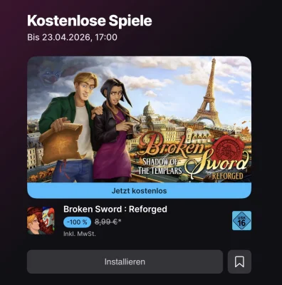 Epic verschenkt „Baphomets Fluch: Reforged“ für iPhone und iPad