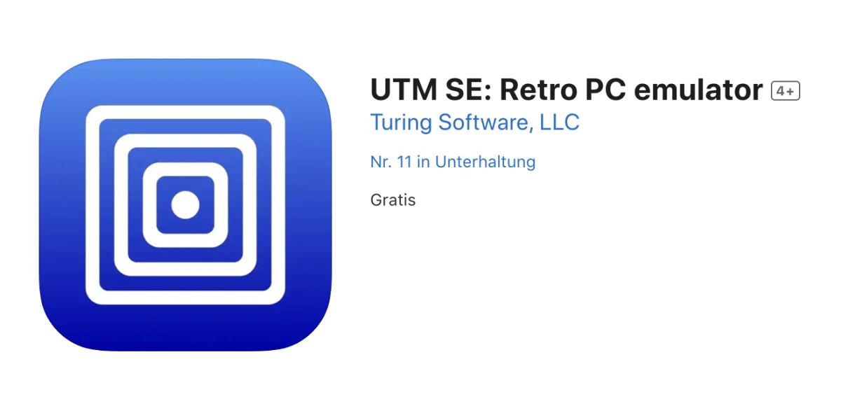 UTM SE: Retro PC Emulator landet im App Store