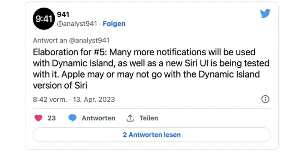 Bericht: Siri soll mit iOS 17 in die Dynamic Island wandern