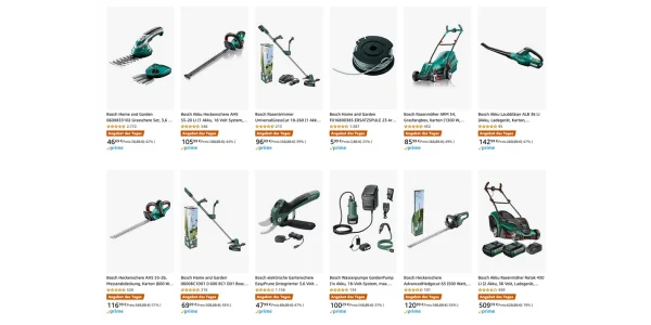 Hohe Rabatte auf Bosch Gartenprodukte