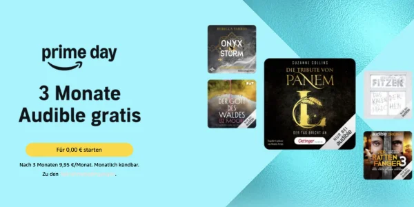 Prime Day: Audible gibt es für Prime-Mitglieder drei Monate kostenlos