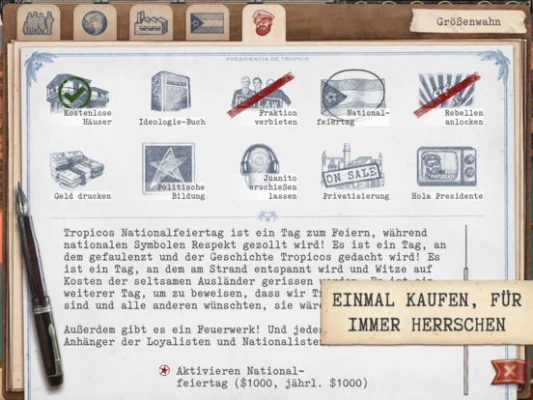 Seien Sie gegrüßt, El Presidente! - Tropico seit heute für das iPhone erhältlich & neue Features für die iPad-Version
