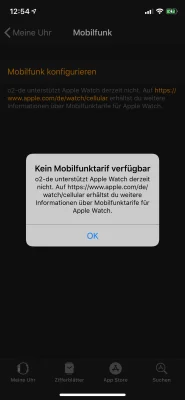 Probleme mit der Apple Watch & iOS 12.1.4 - o2 aktualisiert Netzbetreiber-Einstellungen