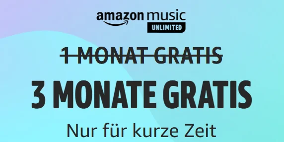 Amazon Music Unlimited bis zu vier Monate kostenlos ausprobieren