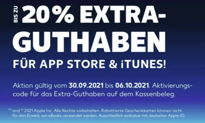 Bonusguthaben für iTunes-Karten: Kaufland schenkt euch bis zu 20 Prozent extra