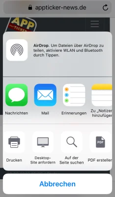 iOS-Tipp: Desktop-Version von Webseiten in Safari aufrufen