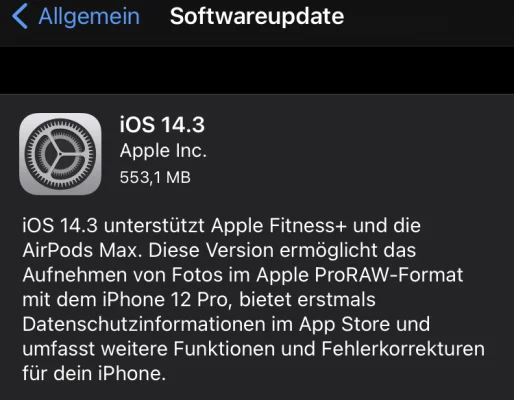 Fitness+, TV-App, AirPods Max: iOS 14.3 & iPadOS 14.3 mit vielen neuen Funktionen erschienen