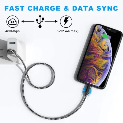 Fünf Ladekabel für iPhone & iPad mit Nylon-Ummantelung von GIANAC dank Coupon nur 9,49 Euro