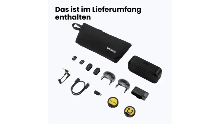 Insta360 Mic Pro: Lavalier-Mikrofon mit E-Ink-Display und 32-Bit-Float-Audio