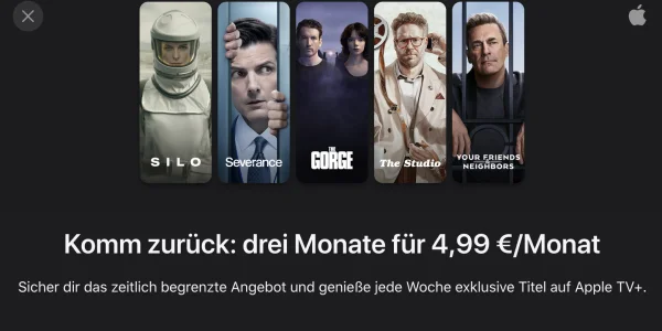 Apple TV+: Drei Monate gibt es derzeit zum halben Preis (Update)