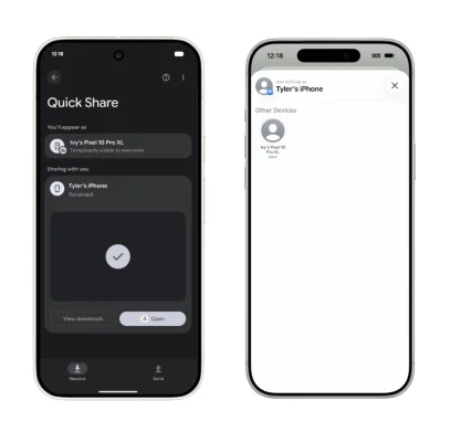 AirDrop funktioniert jetzt mit Android Quick Share und dem Pixel 10