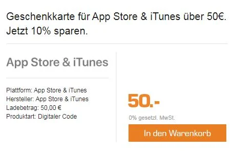 Diese Woche 15 Prozent Bonusguthaben für iTunes-Karten bei Penny & 10 Prozent Rabatt bei Saturn