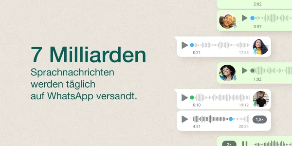 Update für Whatsapp bringt Sprachnachrichten in die Statusmeldung