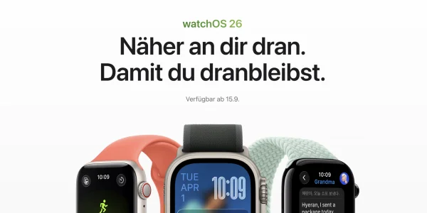 Apple veröffentlicht watchOS 26 für die Apple Watch