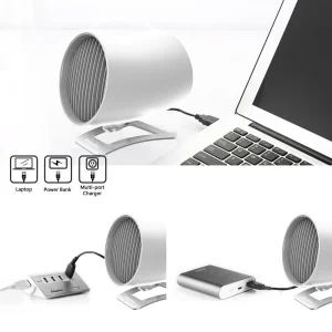 Mini Doppelblatt Ventilator  mit USB-Anschluss und Touch-Bedienung