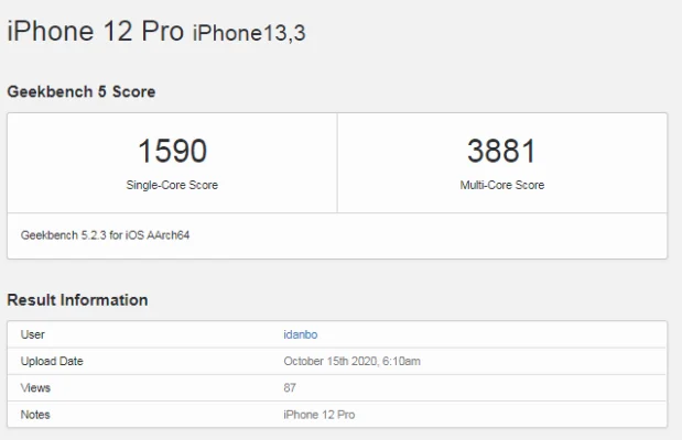 iPhone 12 Pro: Erste Benchmarks bei Geekbench gelistet