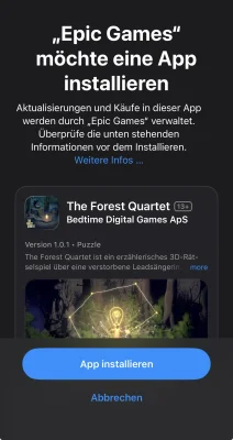 Gratis iPhone-Game der Woche: „The Forest Quartet“ im mobilen Epic Games Store
