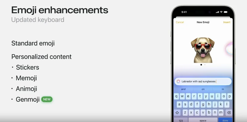 Genmoji: Neue Schnittstelle in iOS 18 erstellt individuelle Emojis