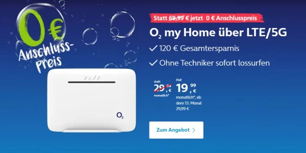 Preissturz: o2 Homespot mit unbegrenztem Datenvolumen ab 19,99 € monatlich