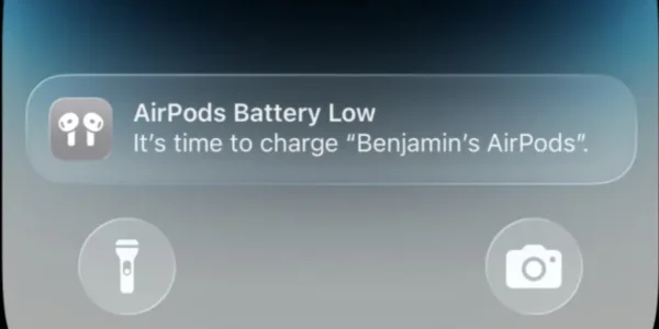 iOS 26 erinnert den Nutzer daran, den Akku der AirPods aufzuladen