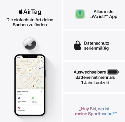 Die AirTags im 4er-Pack derzeit für 89 Euro bei Amazon