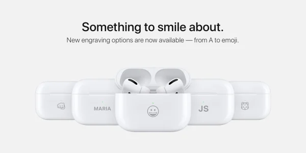 Apple bietet die AirPods nun mit Emojis als persönliche Gravur an
