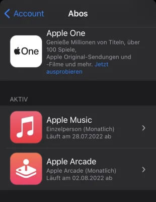 Abo-Übersicht im App Store erhält neues Design