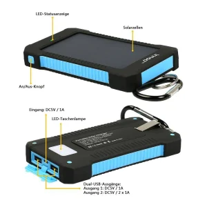 Wasserdichte Solar Powerbank mit 10000mAh Kapazität als Blitzangebot verfügbar