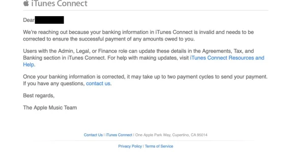 Mail-Panne: Apple verschickt falsche Nachricht über "ungültige Bankinformationen"