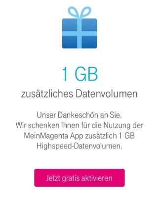 Datenvolumen geschenkt: Telekom-Kunden freuen sich auch 2020 über 1 GB kostenlos