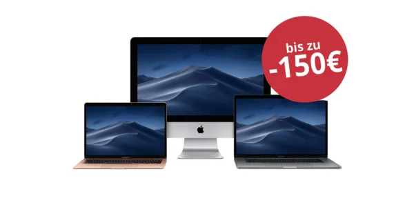 Bis zu 150€ Rabatt beim Kauf eines Macs über MacTrade.de