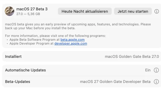 macOS 27 Beta 3: Design-Korrekturen und erweiterte Siri AI