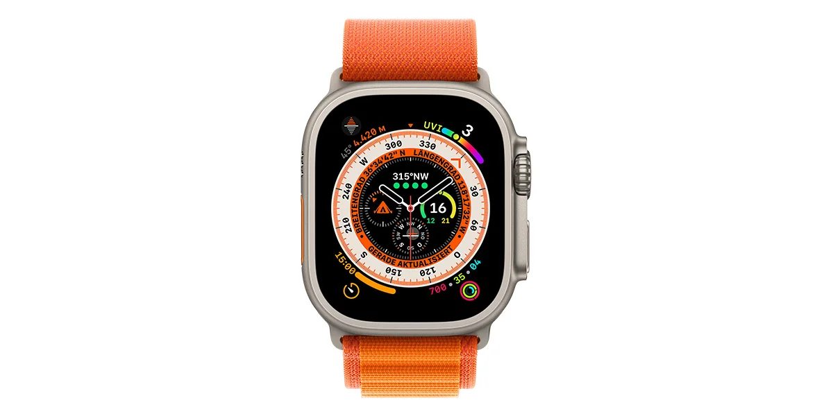 Apple Watch Ultra mit Komponenten aus dem 3D-Drucker