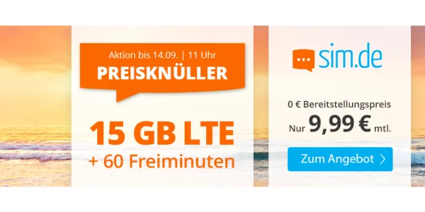 15 GB LTE für nur 9,99 € monatlich