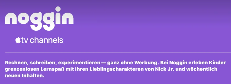 Apple TV Channels: Kindersender noggin ab sofort in der TV App verfügbar