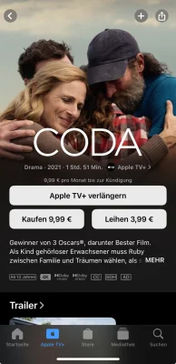 Apple TV+: Ältere Inhalte können jetzt gekauft und ausgeliehen werden