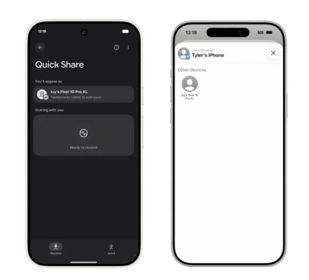 AirDrop funktioniert jetzt mit Android Quick Share und dem Pixel 10